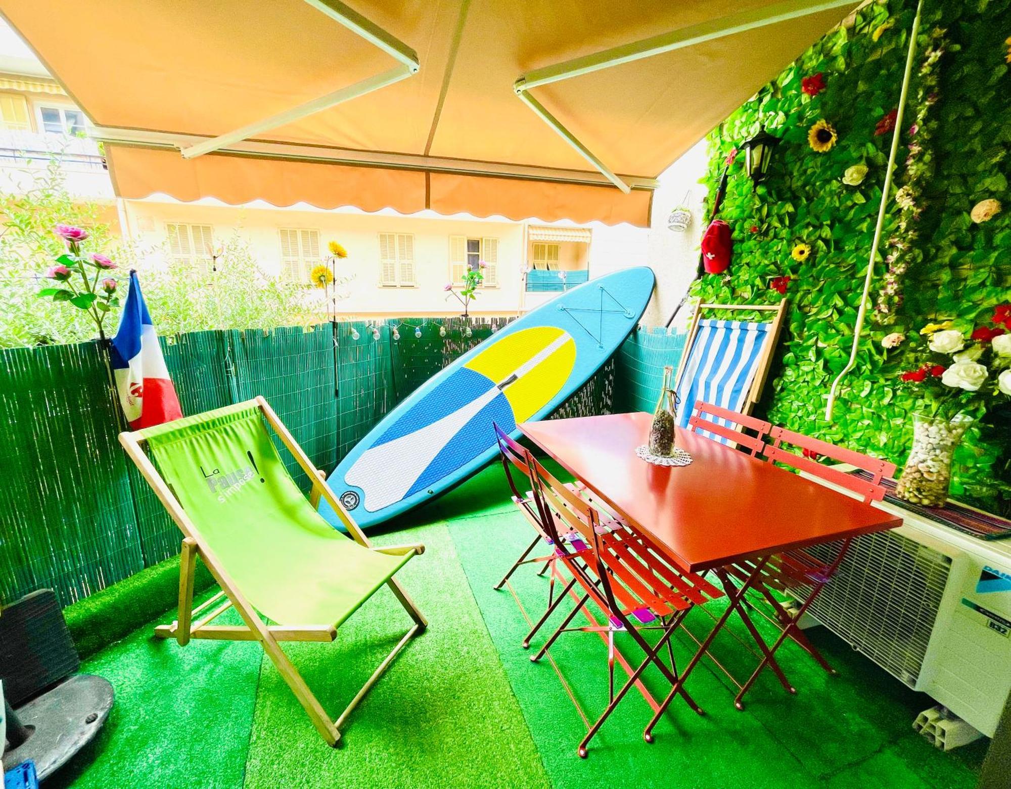 Confortable Studio A Nice Centre Cote Plage Bel Terrasse Paddle Exteriér fotografie